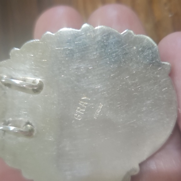 Signed Navajo Sampson Gray Sterling Silver 925 Royston Turquoise Jewelry Suite - Picture 4 of 10